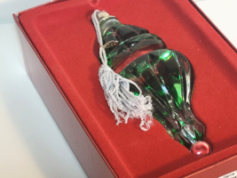Vtg 2000 Lenox Germany Color GEMS EMERALD LITE Teardrop Christmas Ornament 5.25&quot; - £15.78 GBP