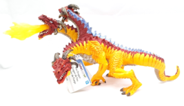 Fire Dragon Figure Three Headed Safari Ltd 10125 2010 - £11.79 GBP
