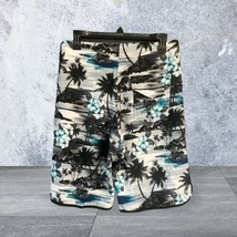 Burnside Swim Trunks Board Shorts Mens 30 Back Pocket No Linear Flowers Tree’s - £12.66 GBP