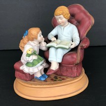 Vintage 1983 Avon Enjoy Night Before Christmas Porcelain Figurine Mom Child Read - £27.81 GBP