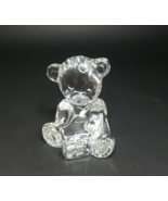 Waterford Crystal Teddy Bear With ABC Toy Block Figurine Paperweight - $399.63 MXN