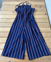 universal thread women’s stripe Sleeveless jumpsuit Size M navy J8 - £10.61 GBP