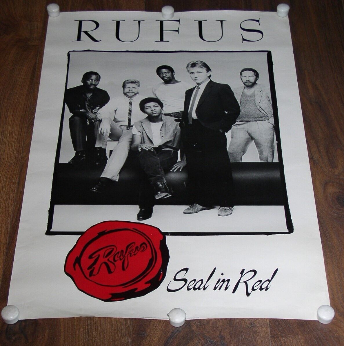 Primary image for RUFUS PROMO POSTER VINTAGE 1983 SEAL IN RED WARNER BROS.