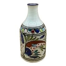 Le Souk Ceramique Stoneware Carafe Bottle Made In Tunisia Hand Painted 6... - $31.18