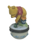 Disney Winnie The Pooh Porcelain Trinket Box Midwest Cannon Falls Fish H... - $24.66 CAD