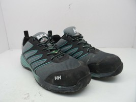 HELLY HANSEN Women&#39;s Adel Aluminum Toe CP Safety Shoes Black/Blue SIze 8M - $29.50 CAD