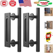2 Pack Barn Door Handle Set - Rustic Black Finish, Easy Installation - €64,48 EUR