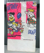 Vintage Flintstones Fred Barney 1969 Birthday Party Table Cloth Reed&#39;s R... - $14.55