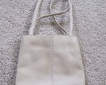 FOSSIL 75082 Cream LEATHER HAND BAG, PURSE, 9 1/2 Tall Two Handles Satchel - $26.79