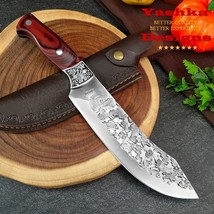 Handmade Butcher Knife Chef Kitchen Cooking BBQ Camping Tool High Carbon... - £16.81 GBP