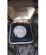 Antique 1943 Birmingham Hallmarks Silver Coin Ring Signet , Size UK P 1/... - $1,833.30 MXN