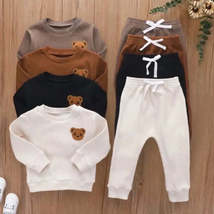 Baby Toddler Boys Embroidered Teddy Bear Sweatshirt and Joggers - £20.03 GBP