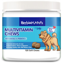 Herbion Pets Multivitamin Chews with Probiotics, 120 Soft Chews – Pack of 1 - £21.23 GBP