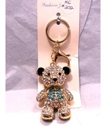 Teddy Bear Goldtone W/Austrian Crystals Keychain W/Lobster Claw AWESOME!... - €17,06 EUR