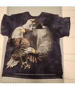 3D Eagle Tiedie T-shirt Men’s Size XL Grey Y2K  - £13.51 GBP