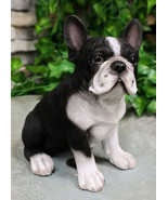 Ebros Realistic Black French Bulldog Puppy Dog with Glass Eyes Statue 7&quot;... - €24,87 EUR