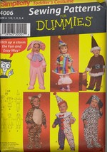 Uncut Size 1/2 1 2 3 4 Easy Infant Costume Simplicity 4006 Pattern Halloween - £5.60 GBP