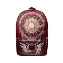 Anime Card Captor Sakura PU Backpack Teens Cardcaptor Sakura Student School Bag  - £40.41 GBP