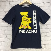 Pokemon Boys Sz 2XL(18) Pikachu Graphic Tee Navy Blue T-Shirt - £10.91 GBP