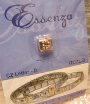 Essenza Cz Letter Italian Charm - Links Together Makes A Bracelet - Letter - D - £0.78 GBP