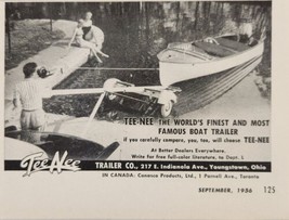 1956 Print Ad Tee-Nee Boat Trailers World&#39;s Finest Made in Younstown,Ohio - £8.88 GBP