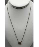 Jewelry Necklace Chain Link Avon Gold Tone Letter M Pendant 20 Ins. Spri... - £6.05 GBP
