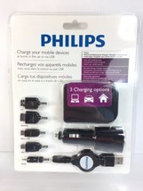 Philips Multi Brand All Purpose Charger Kit Car Wall Usb SJA2184H - £1.49 GBP