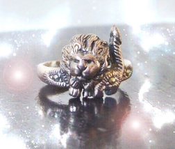 Haunted Ring King Lion Conquer Succeed Dominate Master Magick Highest Light - £238.88 GBP