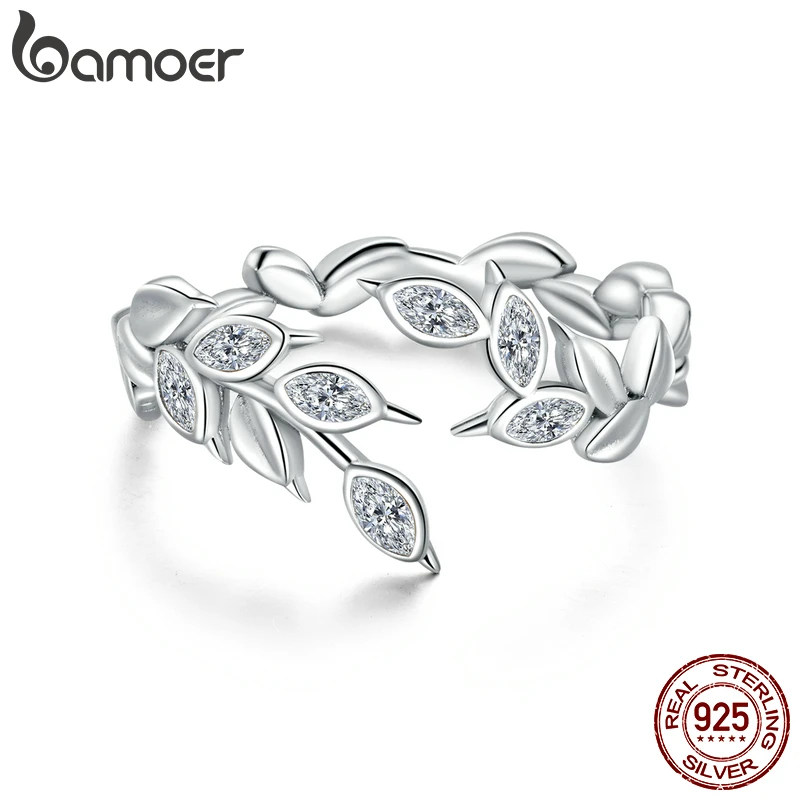 Authentic 925 Sterling Silver Shining Wheat Ears Finger Rings for Women Hypoalle - £20.21 GBP