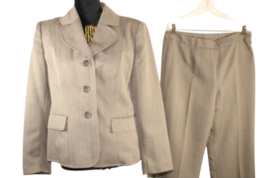Women&#39;s Suit Studio Side Zip Button Front Jacket / Blazer Pants &amp; Top Size 12P - £20.96 GBP
