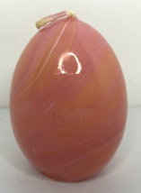 Vintage HSI Pink Swirl Easter Egg Candle 2.5&quot; SKU H343 - £11.98 GBP