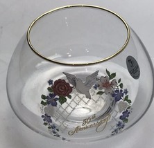 Febton Gold Plated 50th Anniversary Bowl Candy Dish Gift Celebration - £23.60 GBP