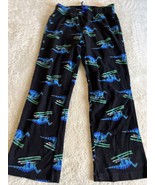 Old Navy Boys Black Blue Dinosaurs Green Skiing Fleece Pajama Pants 8 - €5,85 EUR