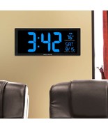 Big Digital Clock Wall Mount Large Numbers LED Display Day Date w Thermo... - £63.23 GBP