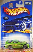2003 Hot Wheels #24 First Editions 12/42 24/SEVEN Green w/Chrome Pr5 Spokes - £5.84 GBP