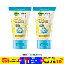2x90ml Garnier Bright Complete 3-in-1 Anti Acne Foam Facial Wash Deep Cl... - £26.12 GBP