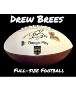 DREW BREES AUTOGRAPHED SIGNED FULLSIZE FOOTBALL NEW ORLEANS SAINTS wAPCO... - $197.99