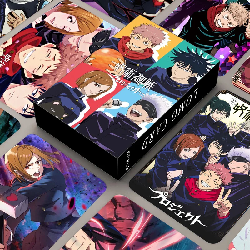 60PCS/Set Anime Jujutsu Kaisen Mini Postcard Gojo Satoru Yuuji Itadori LOMO Card - £9.02 GBP