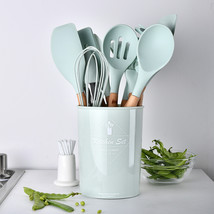 Silicone Kitchenware With Wooden Handle - £44.88 GBP