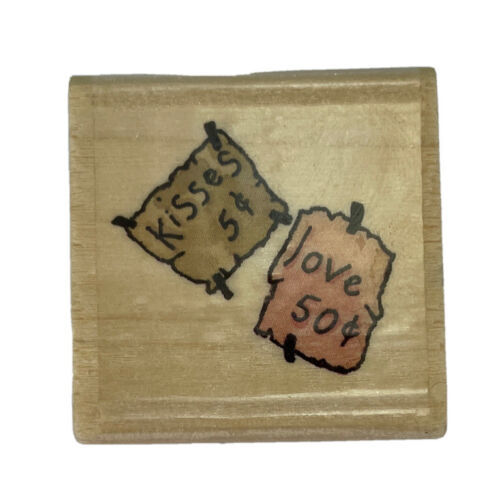 Primary image for Love and Kisses Patches Rubber Stamp Uptown B21012 Boyd Collection Vintage New