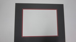 Picture Framing Mat 16x20 for 11x14 Pewter Gray with Red Crimson liner - $15.00