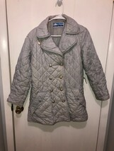 Vintage Windy Weather Womens SZ 12 Gray Quilted Puffer Double Breasted J... - $282.50 MXN