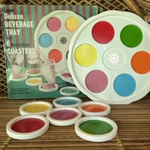 Vtg 60s Gessner Deluxe Beverage Tray with 6 Coasters Ges-Line 1968 Mid Century - £25.42 GBP