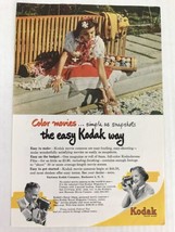 Kodak Color Movies Camera Vtg 1951 Print Ad - £7.88 GBP