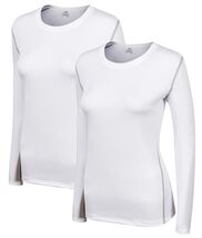WANAYOU Women's Compression Shirt Long Sleeve Dry Fit White 2 Pack Size L - $108.68 MXN WANAYOU Women's Compression Shirt Long Sleeve Dry Fit White 2 Pack Size L - $108.68 MXN