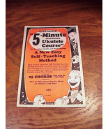 5-Minute Ukulele Course Booklet, 1963 Edition, Illustrated, no. M-461 - £5.19 GBP