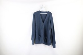 Vtg 60s Streetwear Mens Large Distressed Knit Kurt Cobain Cardigan Sweater USA - £70.03 GBP