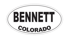 Bennett Colorado Oval Bumper Sticker D7155 Euro Oval - $1.39+