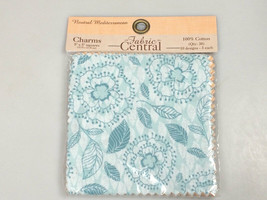 Fabric Central Neutral Mediterranean 5x5 quilting squares botanical fabr... - £9.45 GBP