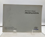 2013 Hyundai Sonata Owners Manual DD02B38022 - $26.99